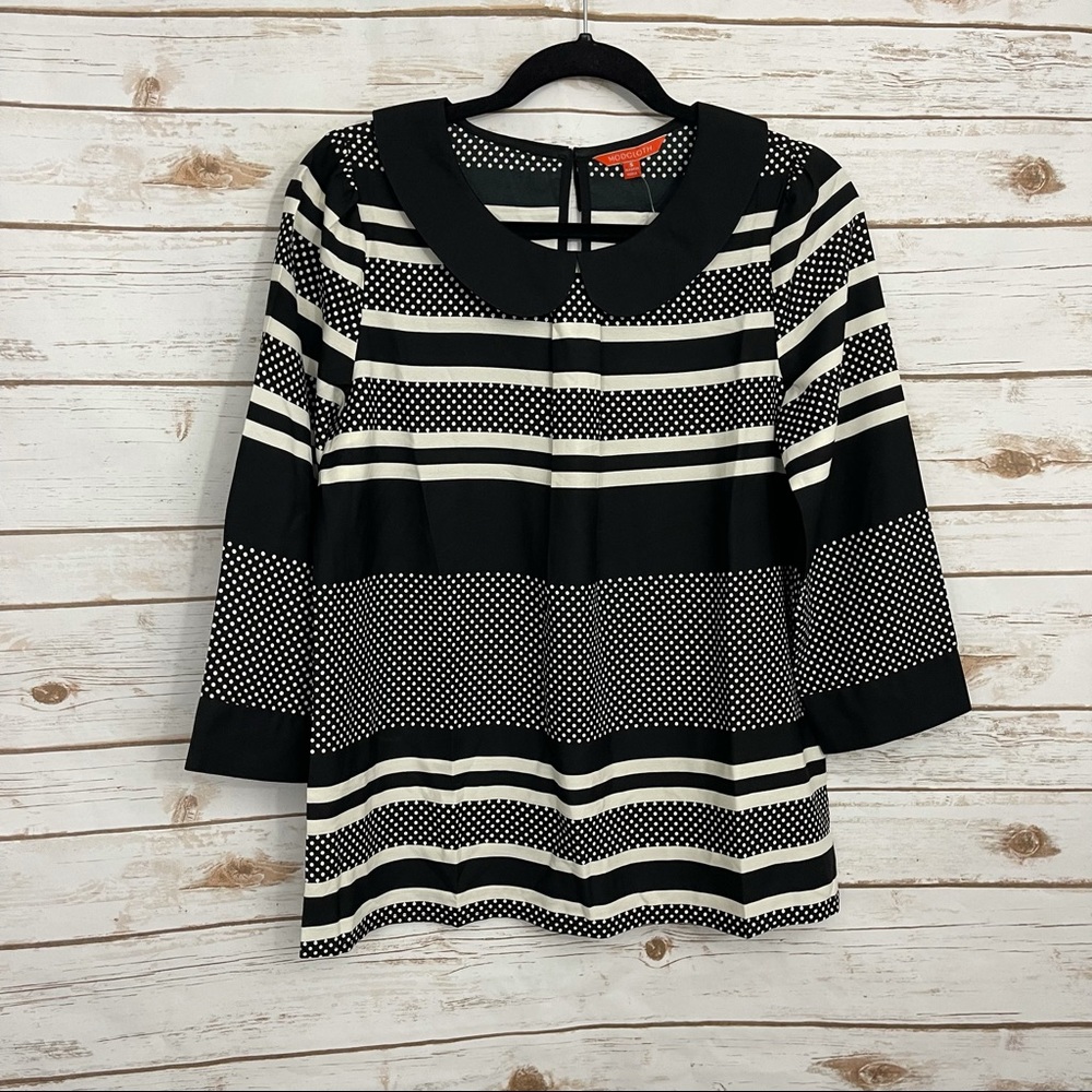 MODCLOTH NWT Mixed Pattern Career Blouse